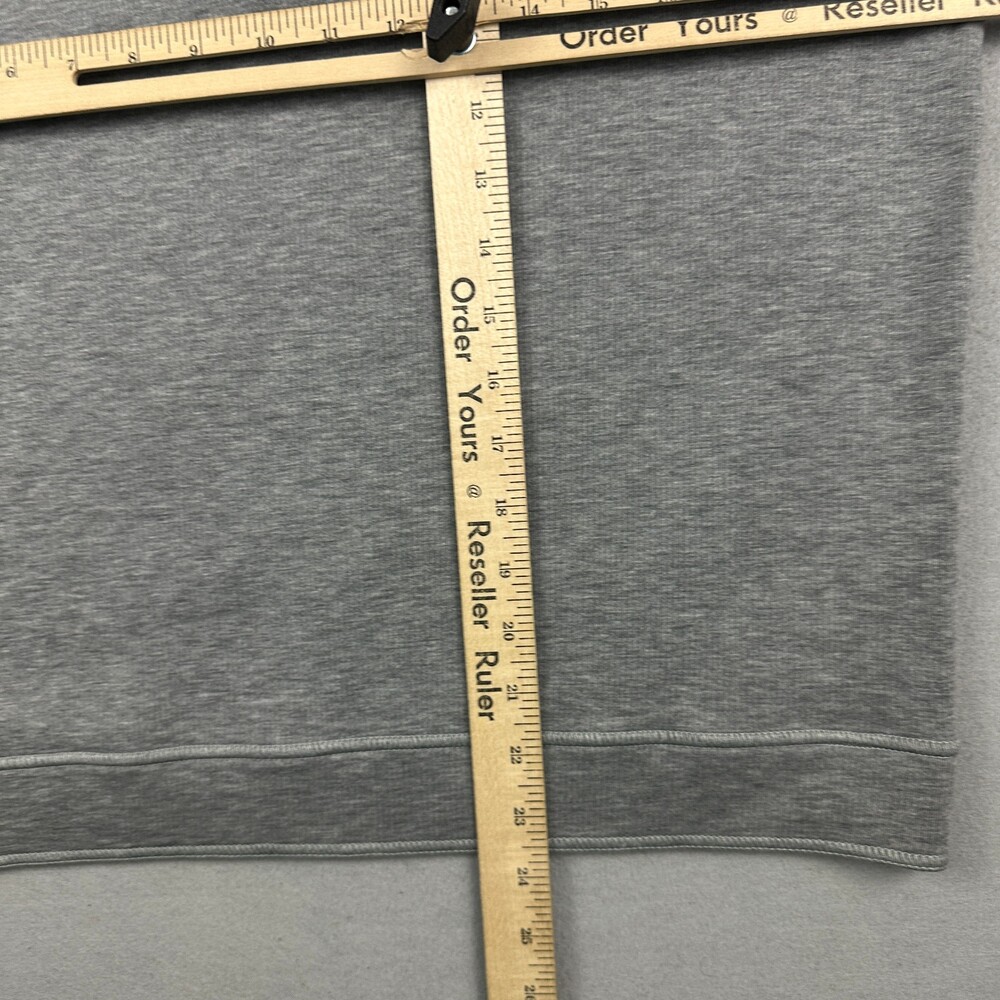 BOSS Hugo Boss Sweater Men Large Gray 1/4 Zip Elbow Patch Cotton Pullover L - Picture 10 of 11